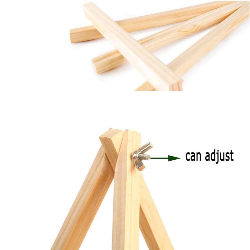 ANDES 9.4 Inches Tall Wood Easels Set of Tabletop Display Easels, Art Craft Painting Easel Stand for Artist Adults Students (6pack) - Image 2